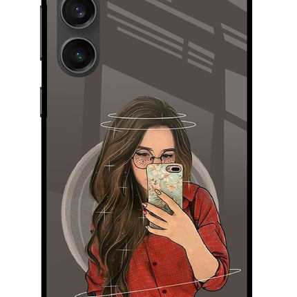 Selfie Queen Samsung S23 FE 5G Glass Case Back Cover by Casekaro