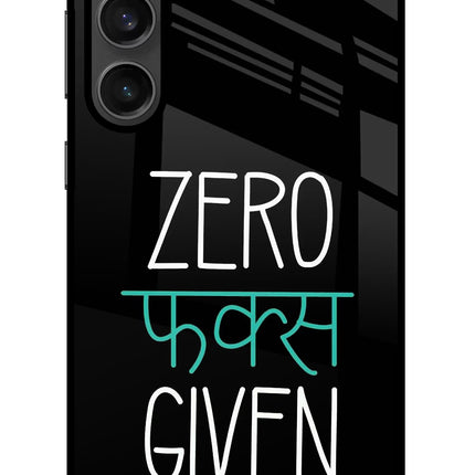 Zero Fucks Given Samsung S23 FE 5G Glass Case
