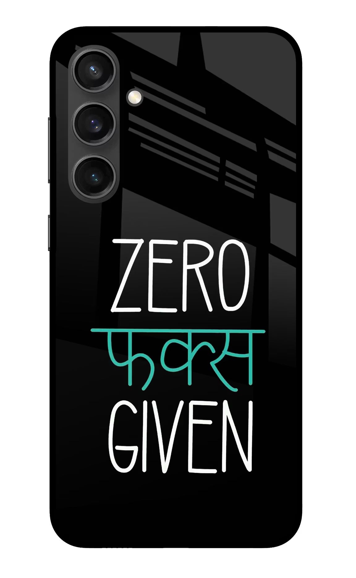 Zero Fucks Given Samsung S23 FE 5G Glass Case Back Cover by Casekaro