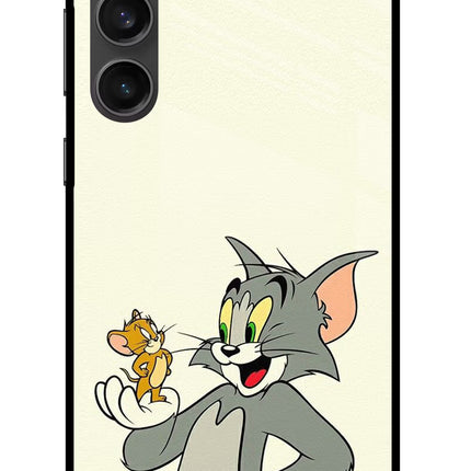 Tom & Jerry Samsung S23 FE 5G Glass Case Back Cover by Casekaro