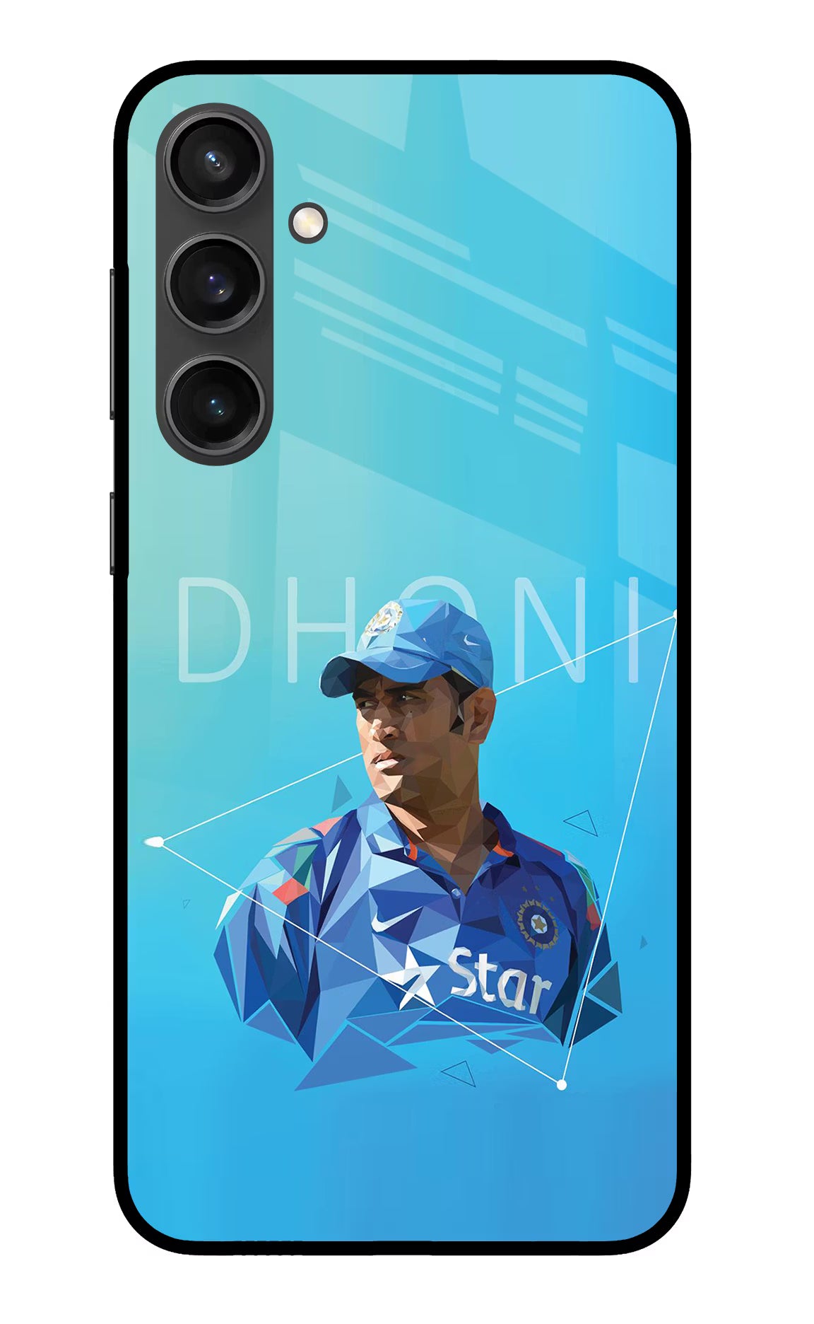 Dhoni Artwork Samsung S23 FE 5G Glass Case Back Cover by Casekaro