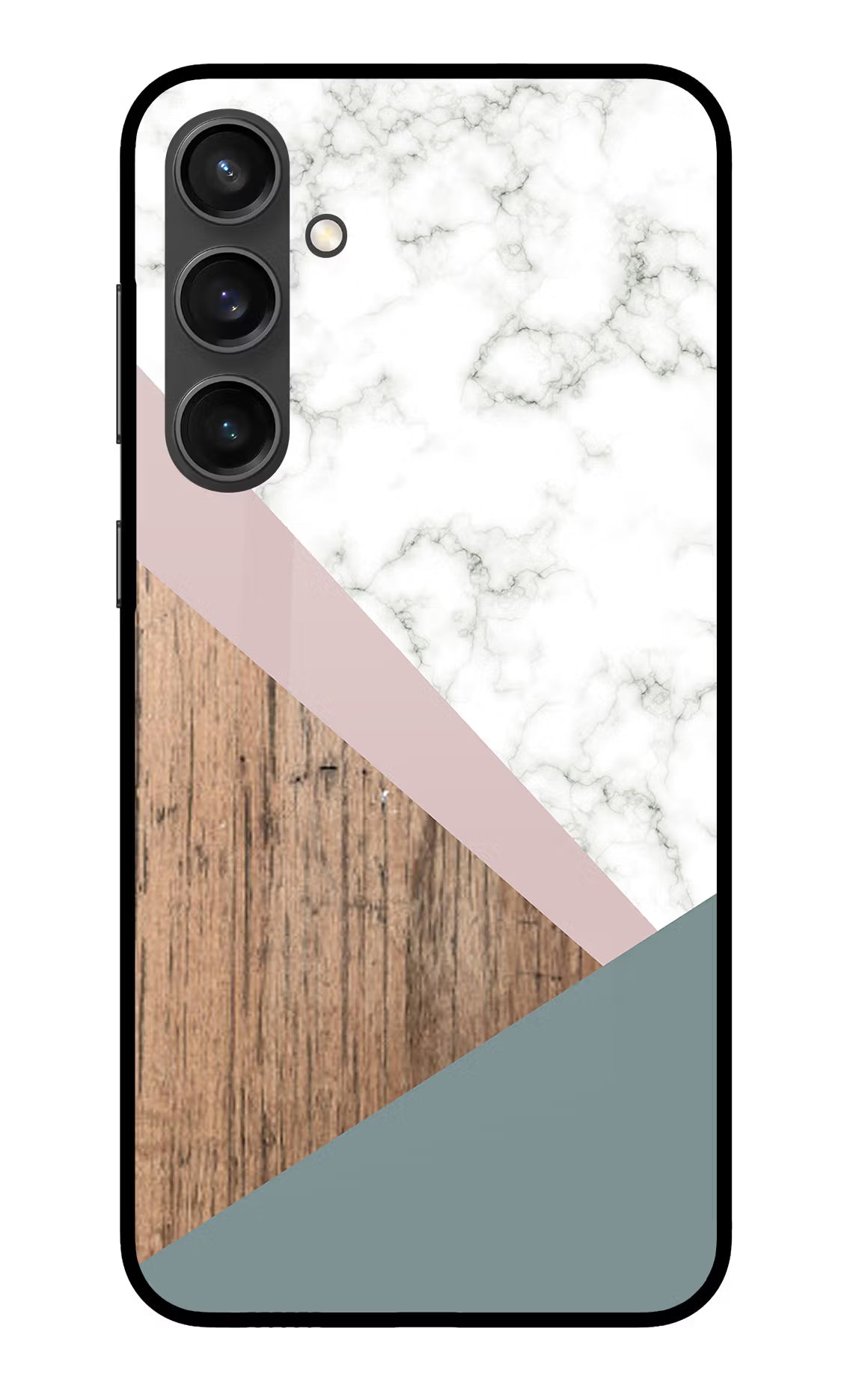 Marble wood Abstract Samsung S23 FE 5G Glass Case Back Cover by Casekaro
