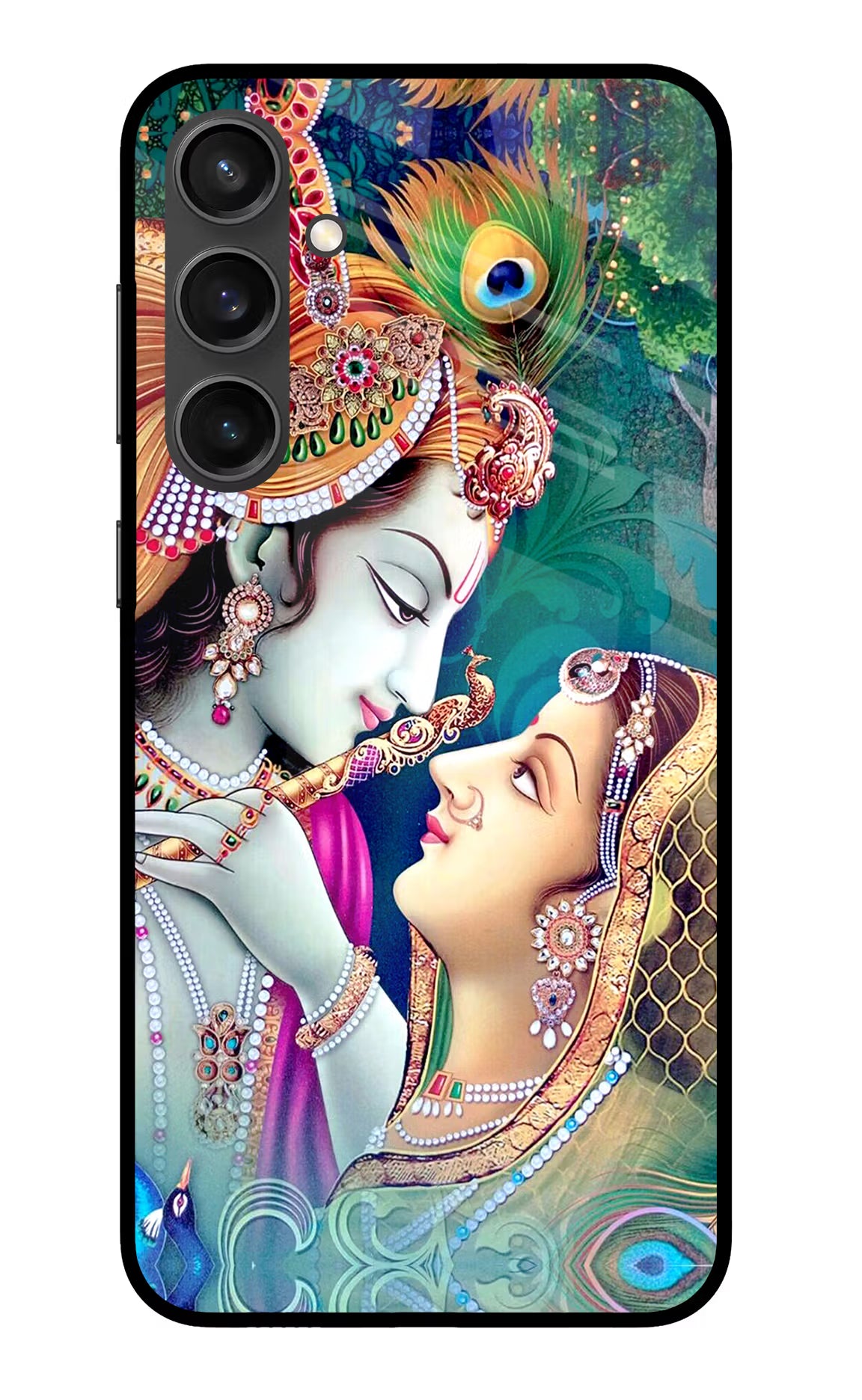 Lord Radha Krishna Samsung S23 FE 5G Glass Case Back Cover by Casekaro