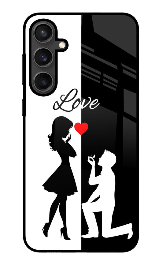 Love Propose Black And White Samsung S23 FE 5G Glass Case