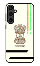 Satyamev Jayate Brown Logo Samsung S23 FE 5G Glass Case