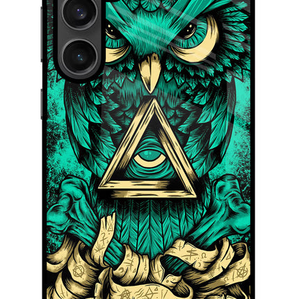 Green Owl Samsung S23 FE 5G Glass Case