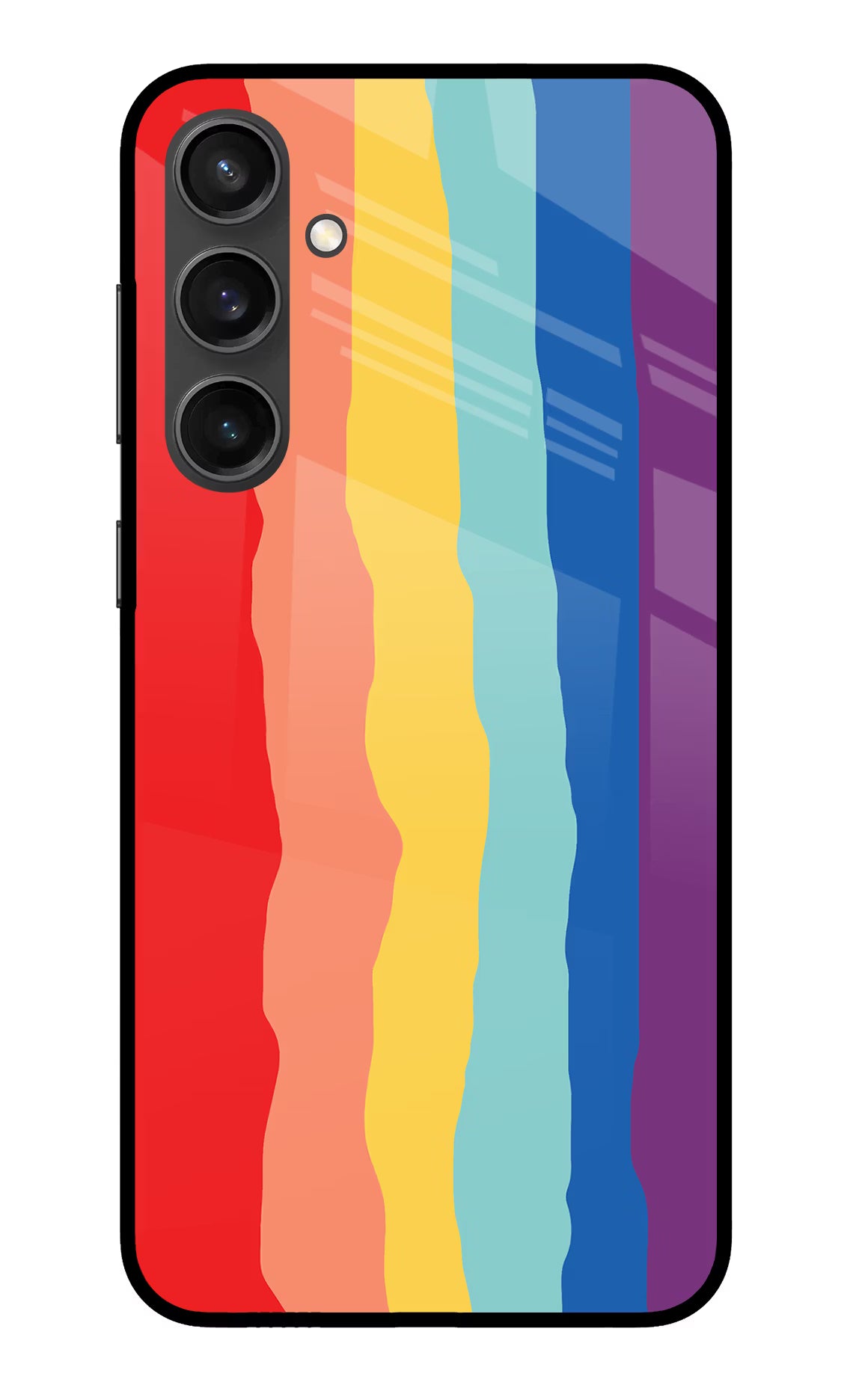 Rainbow Samsung S23 FE 5G Glass Case Back Cover by Casekaro