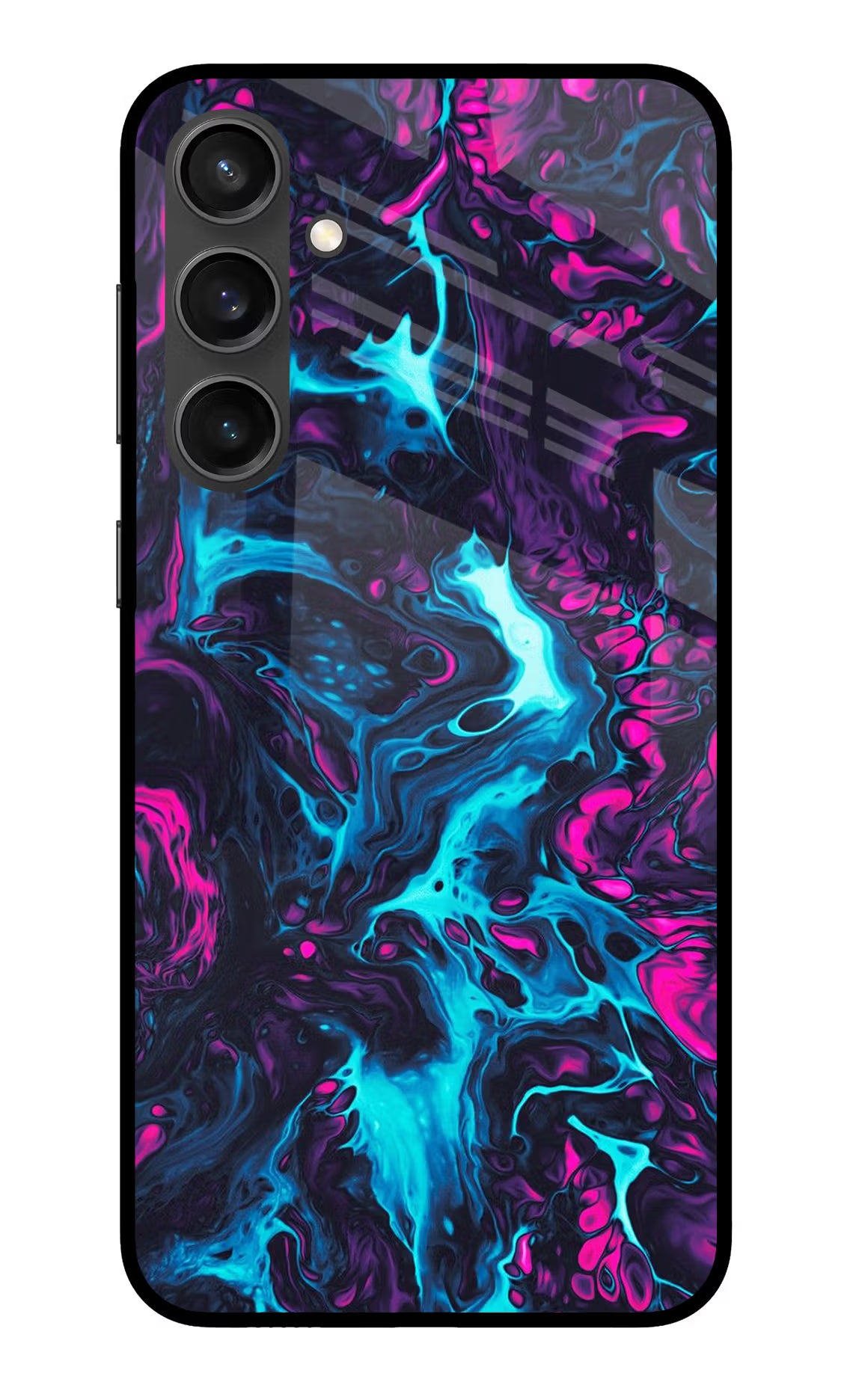 Abstract Samsung S23 FE 5G Glass Case Back Cover by Casekaro