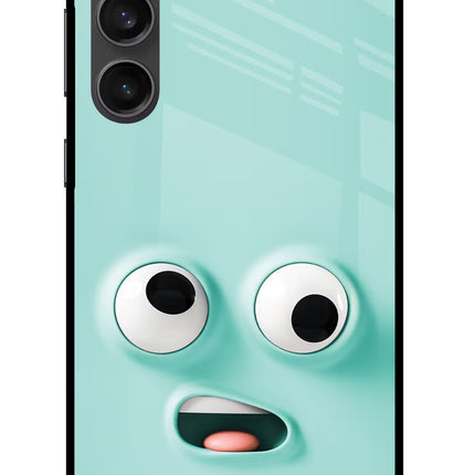 Funny Cartoon Samsung S23 FE 5G Glass Case Back Cover by Casekaro