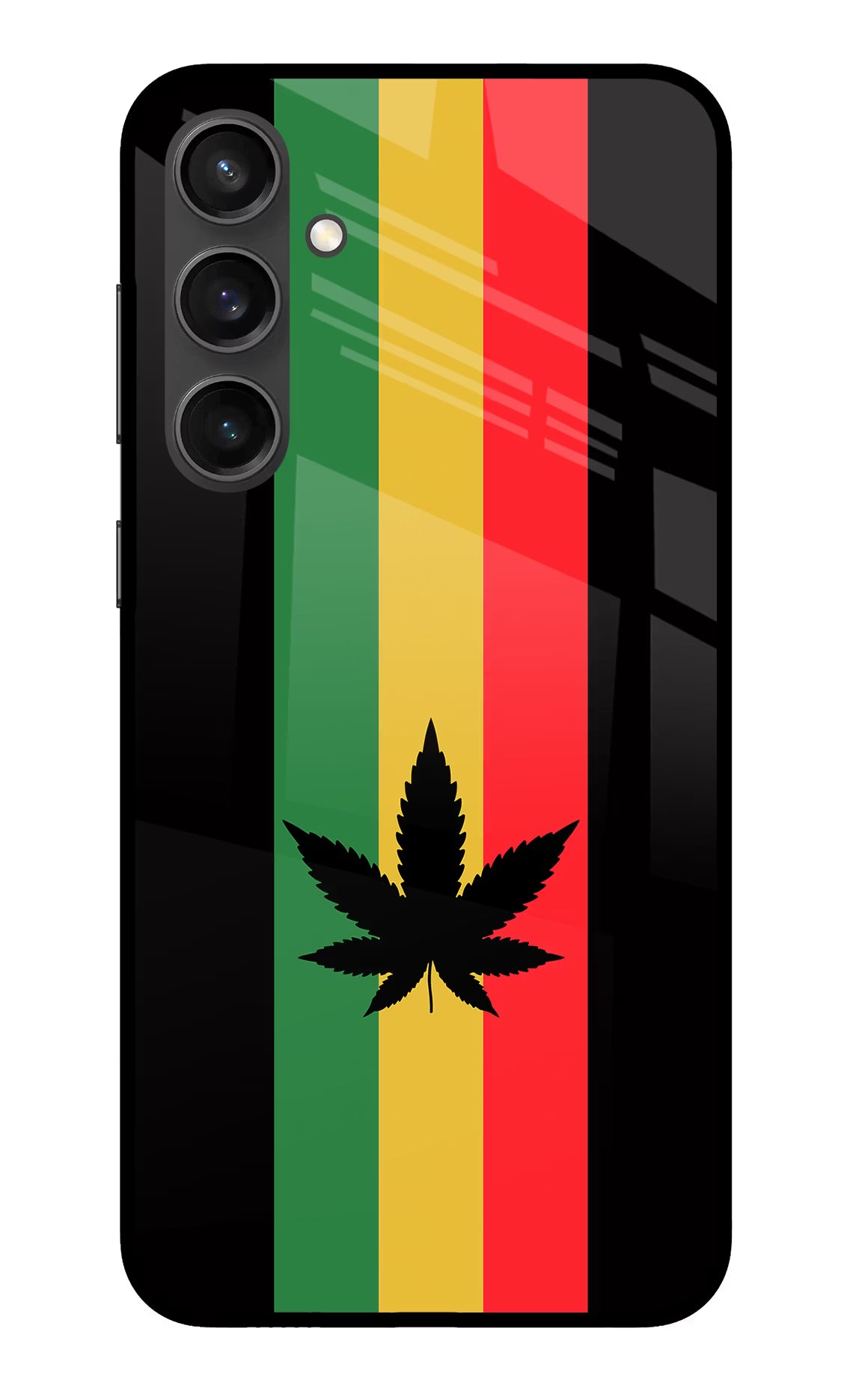 Weed Flag Samsung S23 FE 5G Glass Case Back Cover by Casekaro