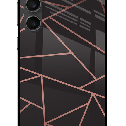 Geometric Pattern Samsung S23 FE 5G Glass Case Back Cover by Casekaro