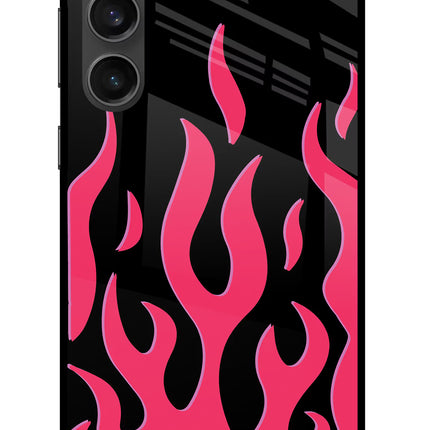 Fire Flames Samsung S23 FE 5G Glass Case Back Cover by Casekaro