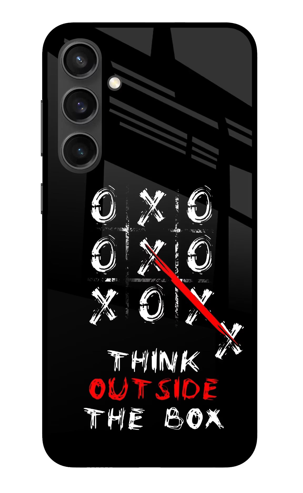 Think out of the BOX Samsung S23 FE 5G Glass Case Back Cover by Casekaro