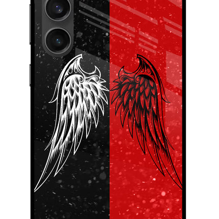 Wings Samsung S23 FE 5G Glass Case Back Cover by Casekaro