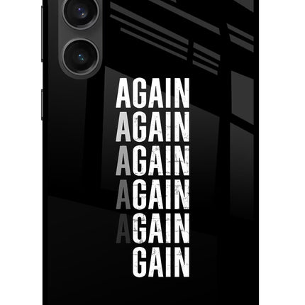 Again Again Gain Samsung S23 FE 5G Glass Case Back Cover by Casekaro