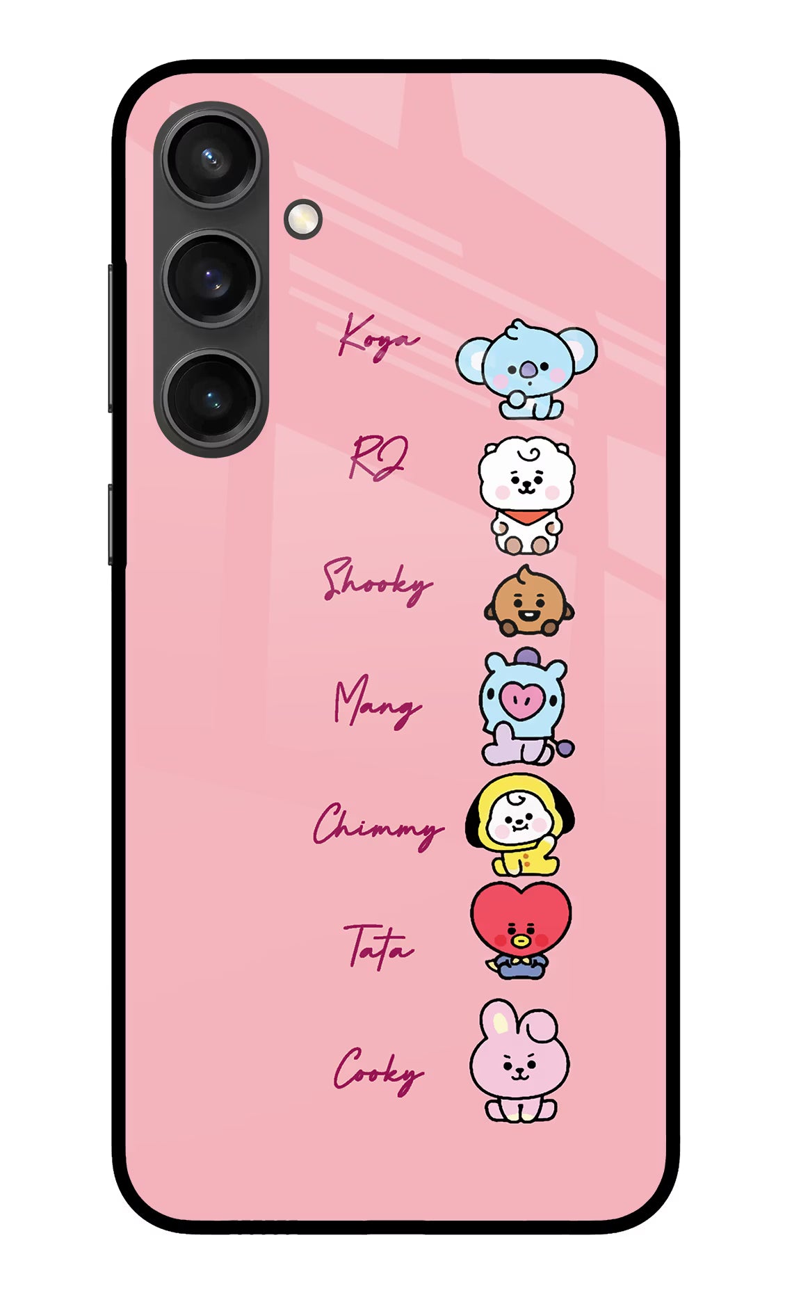 BTS names Samsung S23 FE 5G Glass Case Back Cover by Casekaro