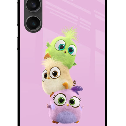 Cute Little Birds Samsung S23 FE 5G Glass Case Back Cover by Casekaro