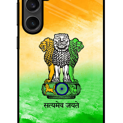 Satyamev Jayate Flag Samsung S23 FE 5G Glass Case