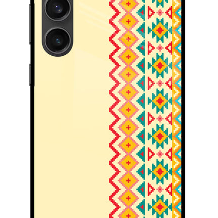 Ethnic Seamless Samsung S23 FE 5G Glass Case Back Cover by Casekaro