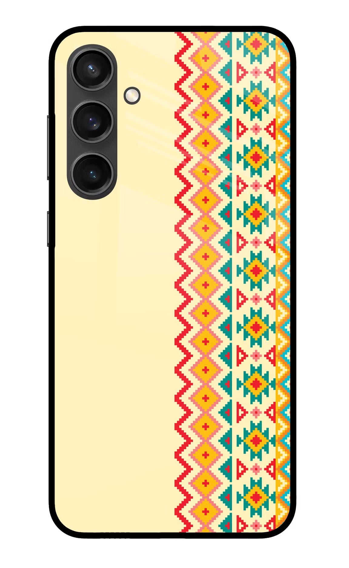 Ethnic Seamless Samsung S23 FE 5G Glass Case Back Cover by Casekaro