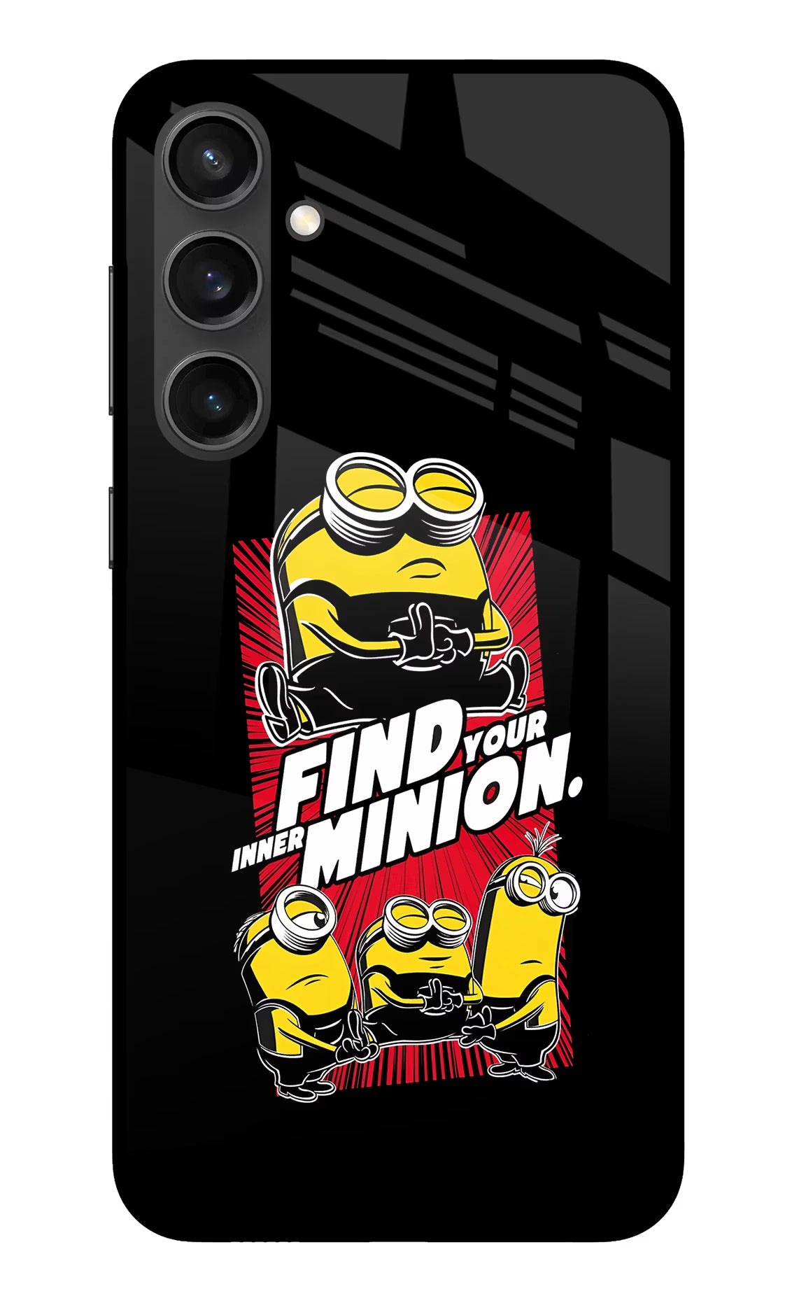 Find your inner Minion Samsung S23 FE 5G Glass Case Back Cover by Casekaro