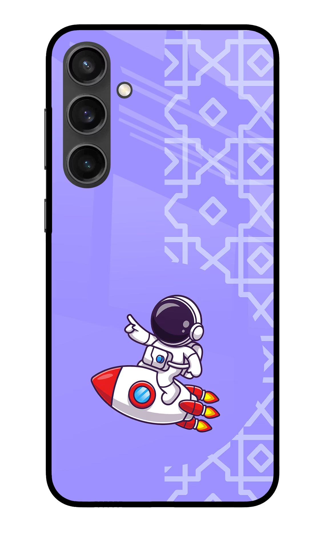 Cute Astronaut Samsung S23 FE 5G Glass Case Back Cover by Casekaro