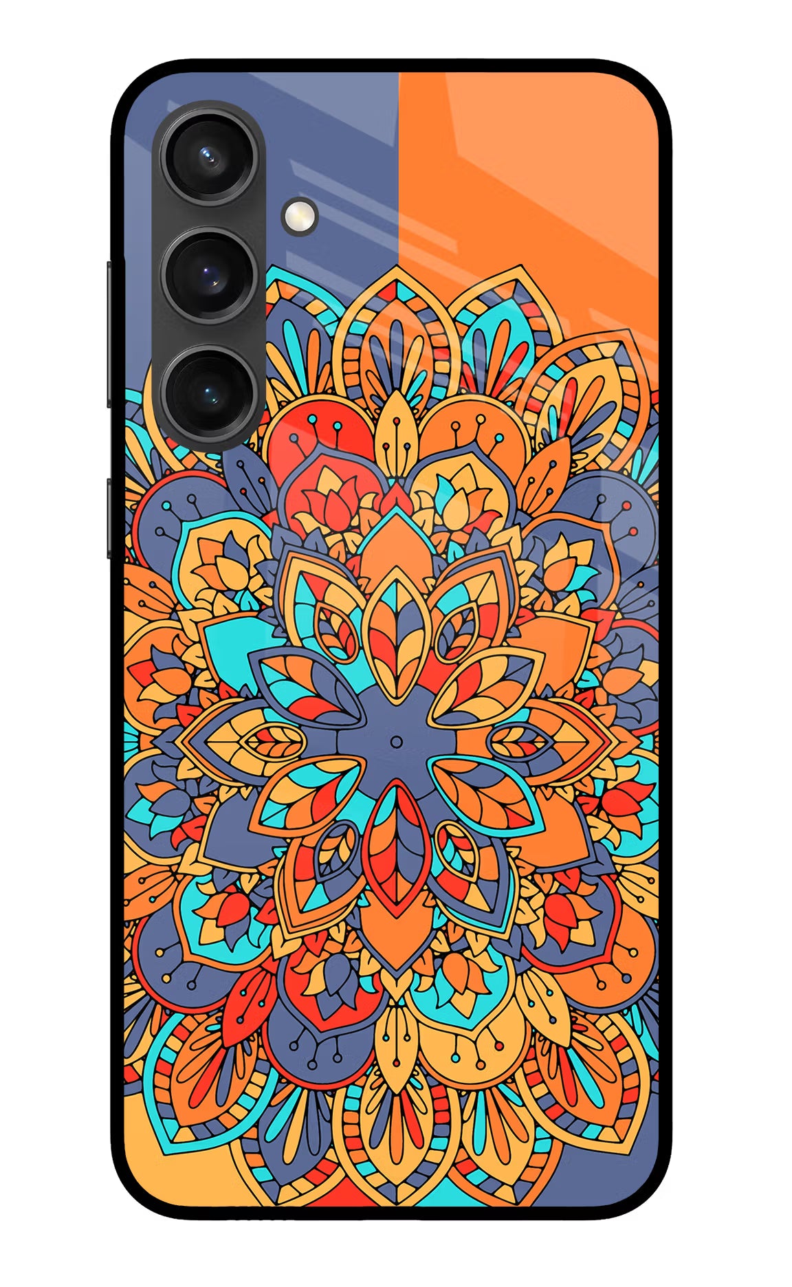 Color Mandala Samsung S23 FE 5G Glass Case Back Cover by Casekaro