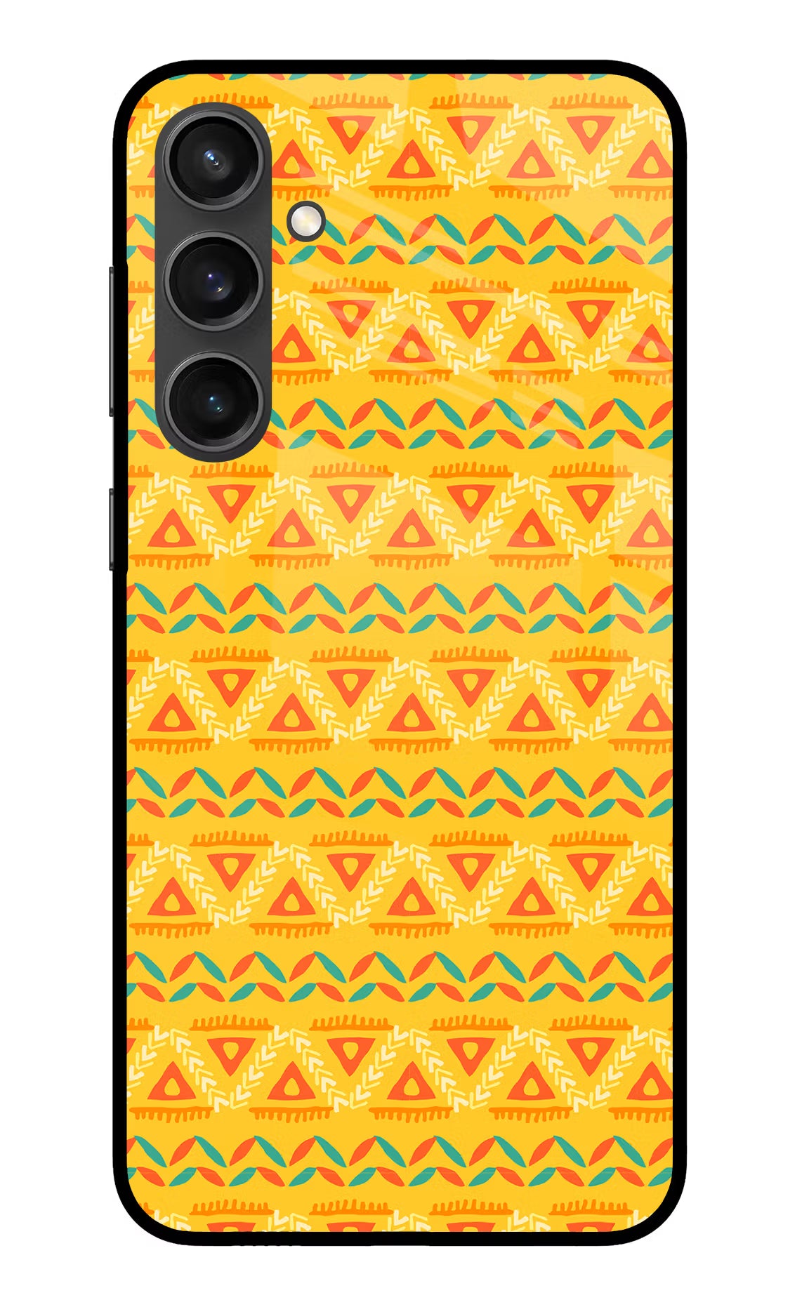 Tribal Pattern Samsung S23 FE 5G Glass Case Back Cover by Casekaro