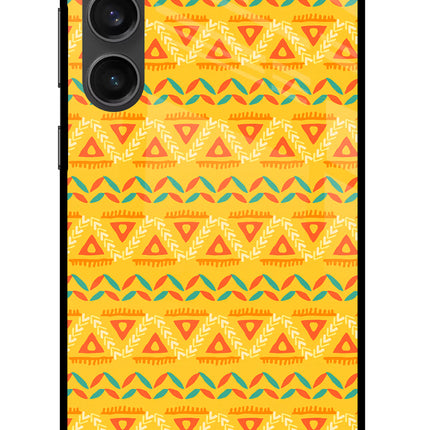 Tribal Pattern Samsung S23 FE 5G Glass Case Back Cover by Casekaro