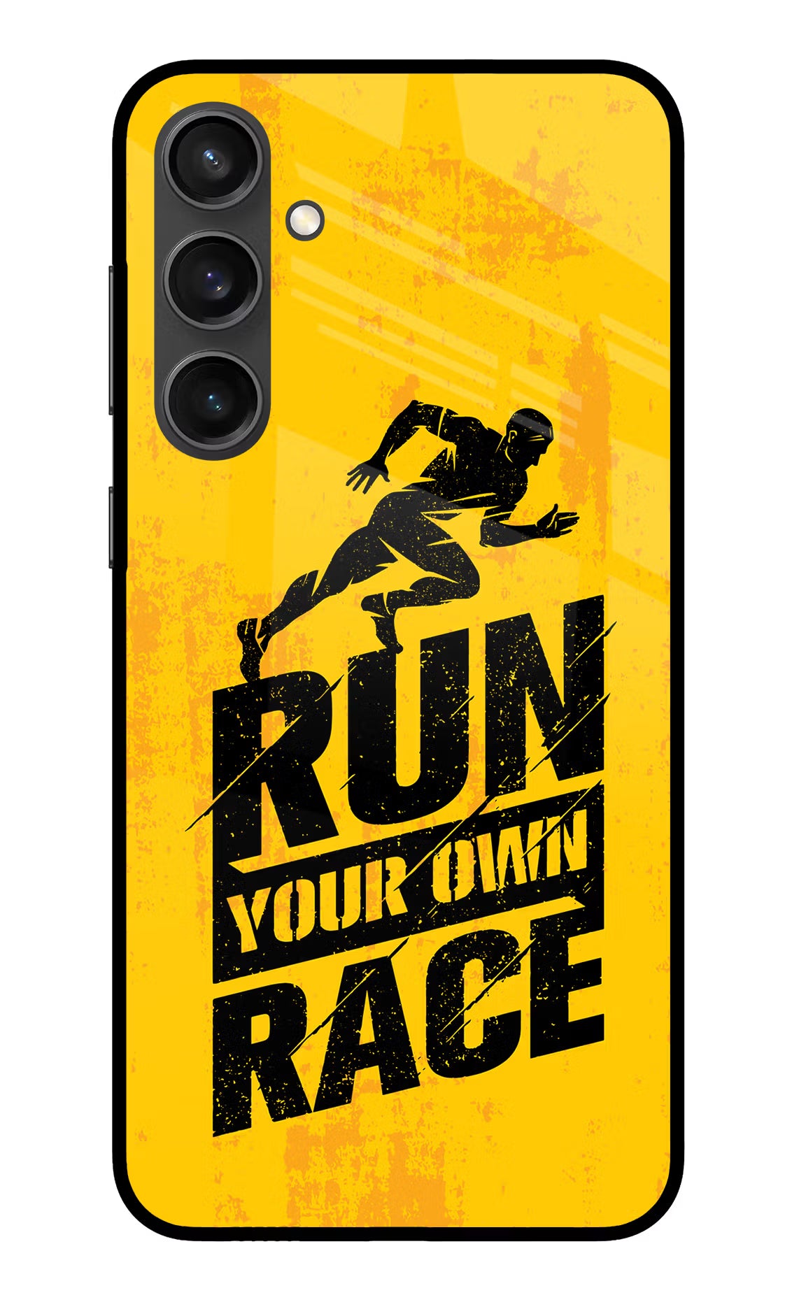 Run Your Own Race Samsung S23 FE 5G Glass Case Back Cover by Casekaro