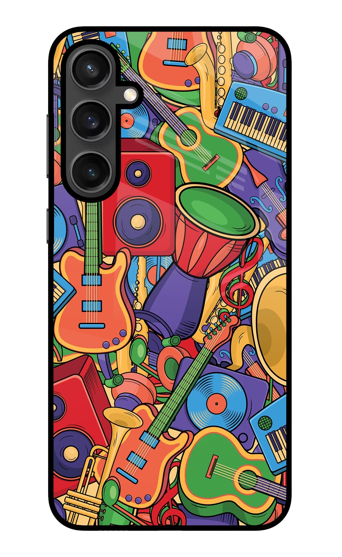 Music Instrument Doodle Samsung S23 FE 5G Back Cover