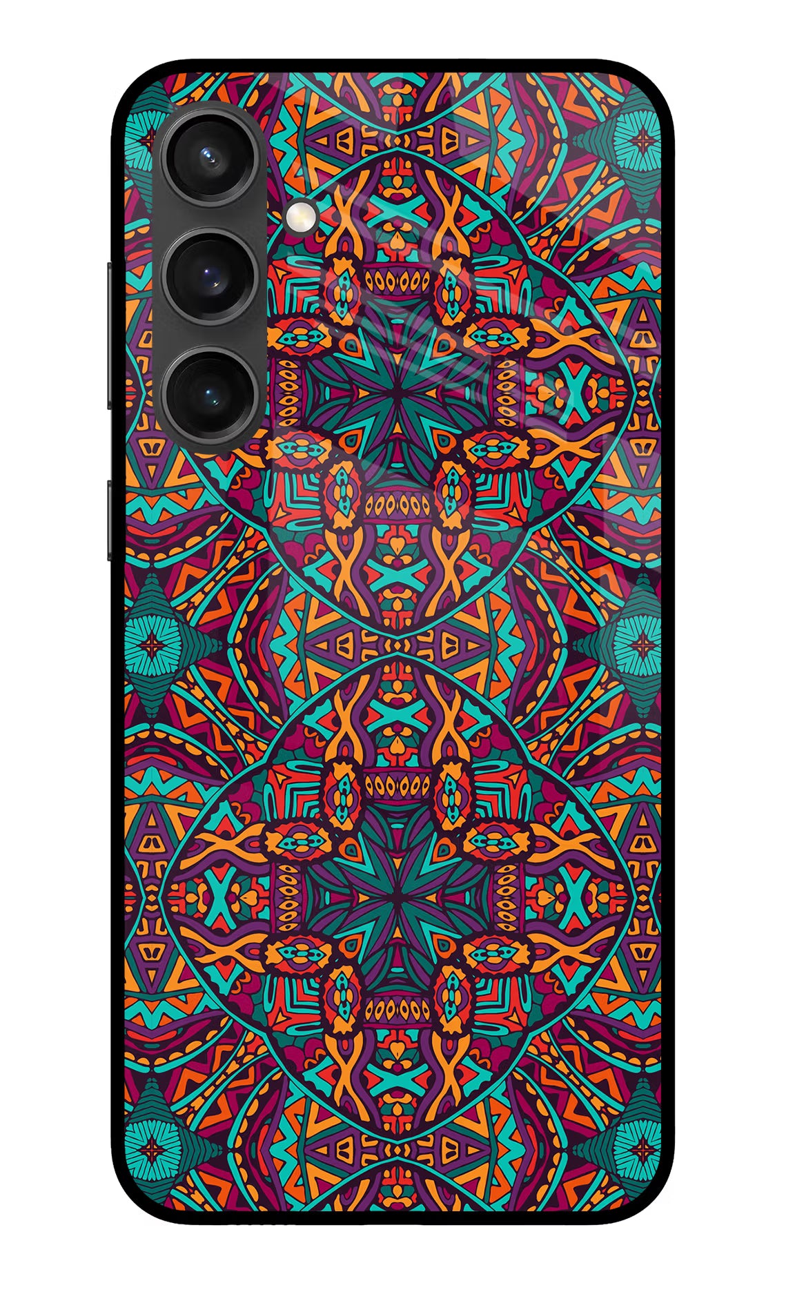 Colour Mandala Samsung S23 FE 5G Glass Case Back Cover by Casekaro