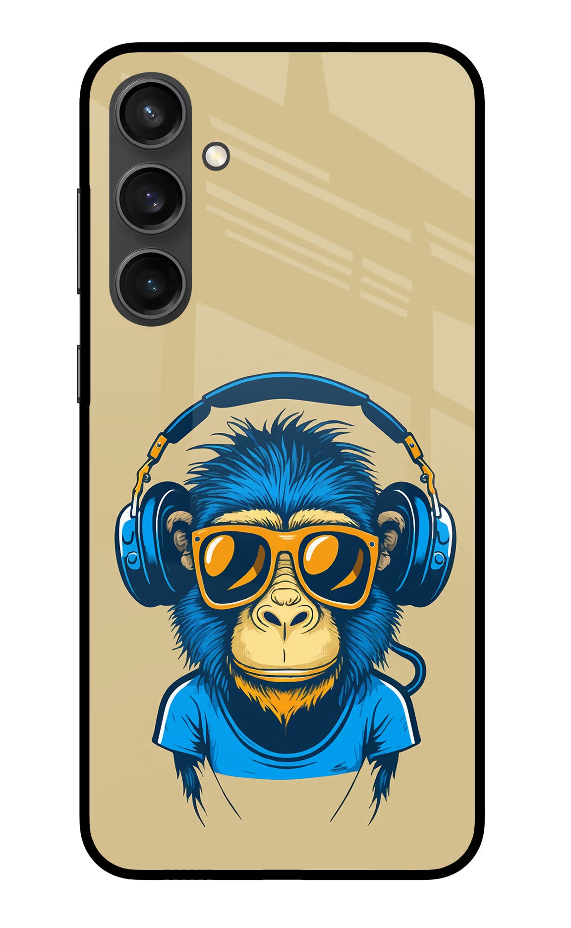 Monkey Headphone Samsung S23 FE 5G Glass Case Back Cover by Casekaro