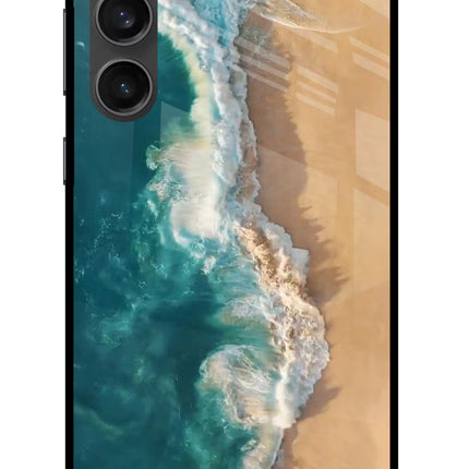 Ocean Beach Samsung S23 FE 5G Glass Case Back Cover by Casekaro