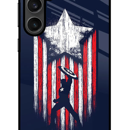 Captain America Marvel Art Samsung S23 FE 5G Glass Case
