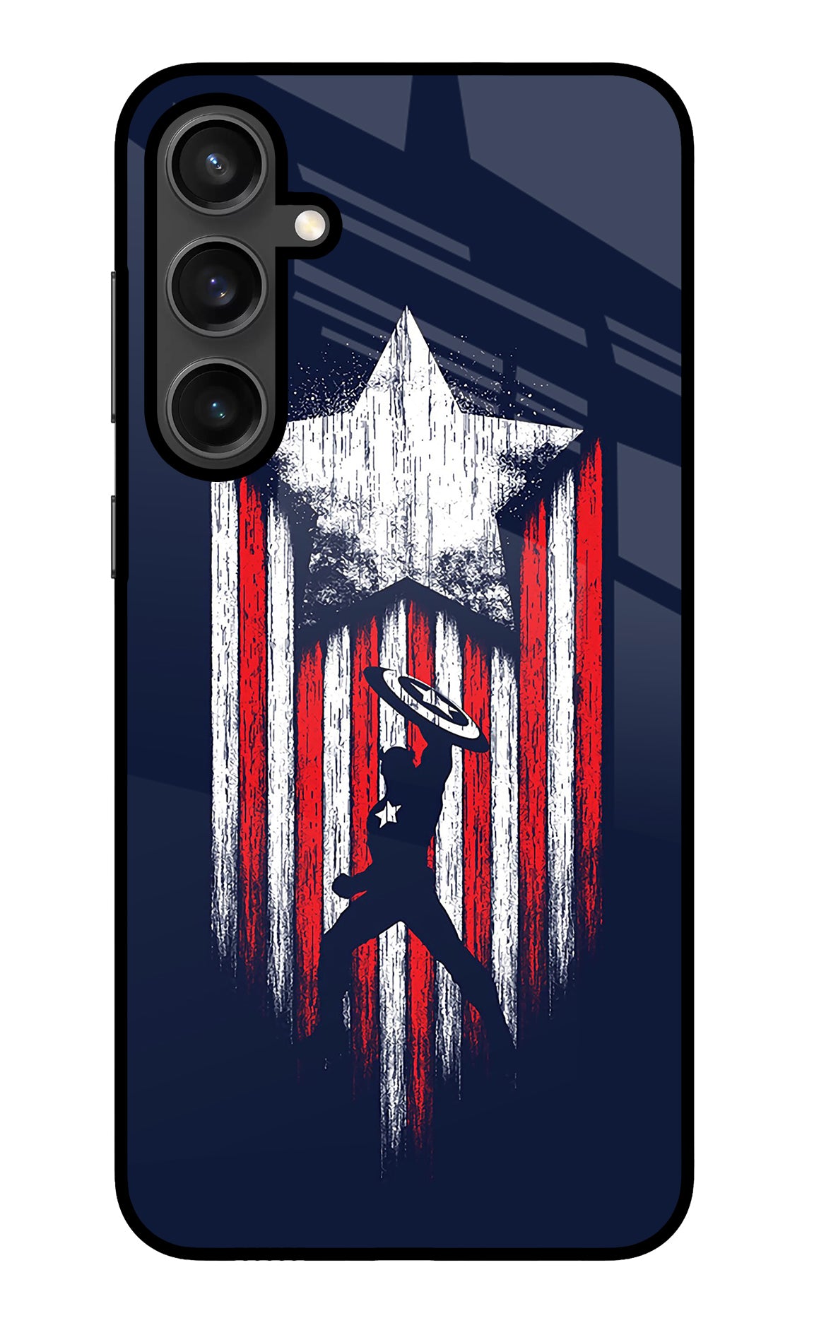 Captain America Marvel Art Samsung S23 FE 5G Glass Case