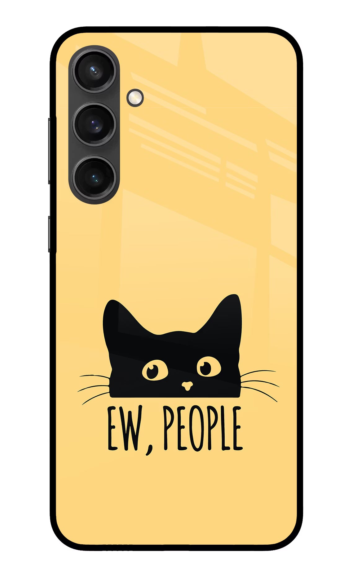 Ew People Catitude Samsung S23 FE 5G Glass Case Back Cover by Casekaro