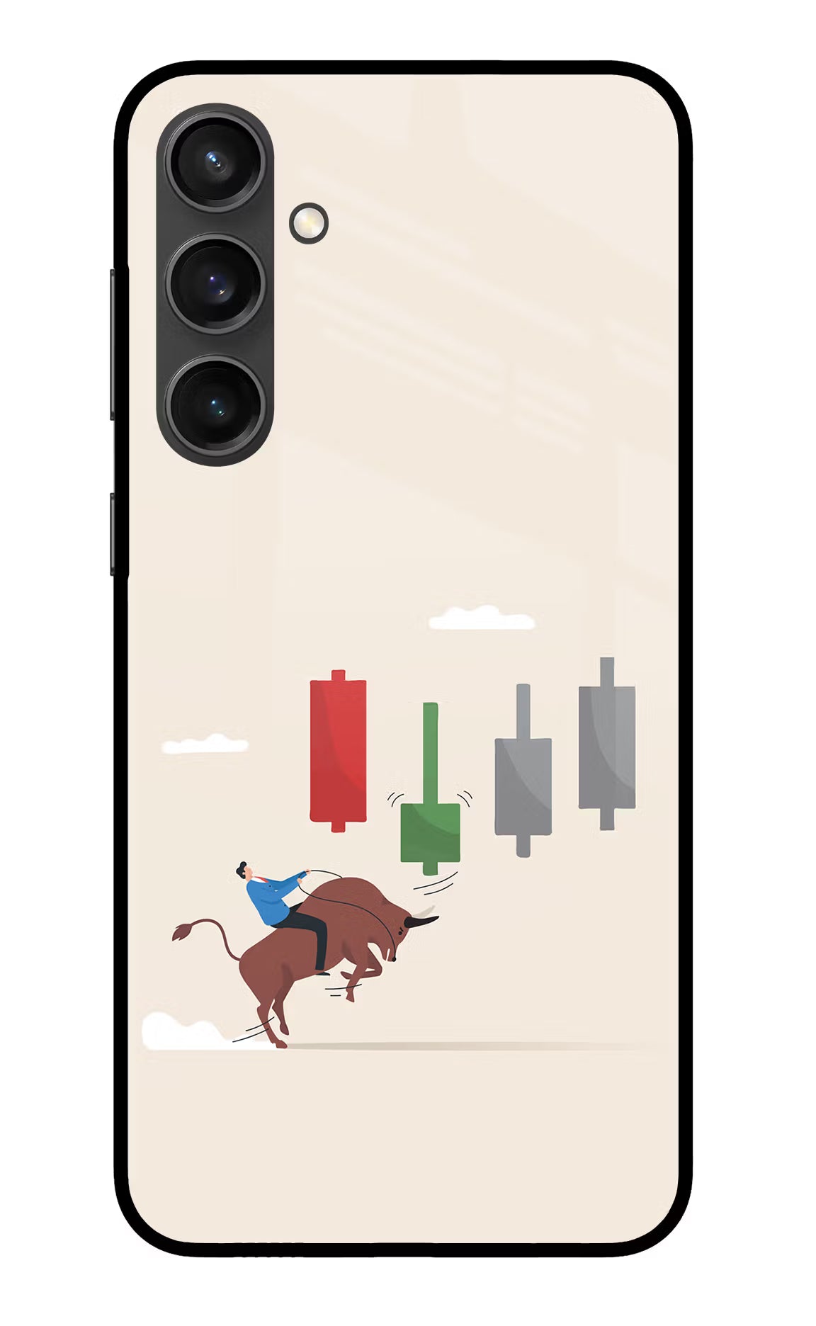 Bull Trading Momentum Samsung S23 FE 5G Glass Case Back Cover by Casekaro