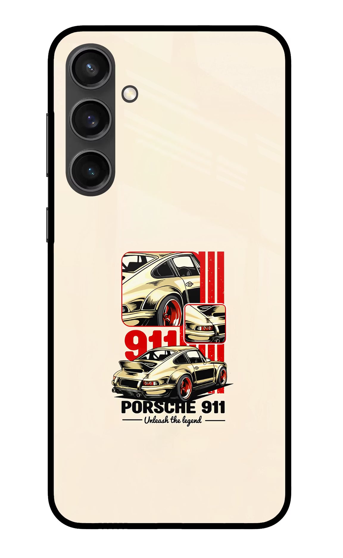 Classic Porsche 911 Samsung S23 FE 5G Glass Case Back Cover by Casekaro