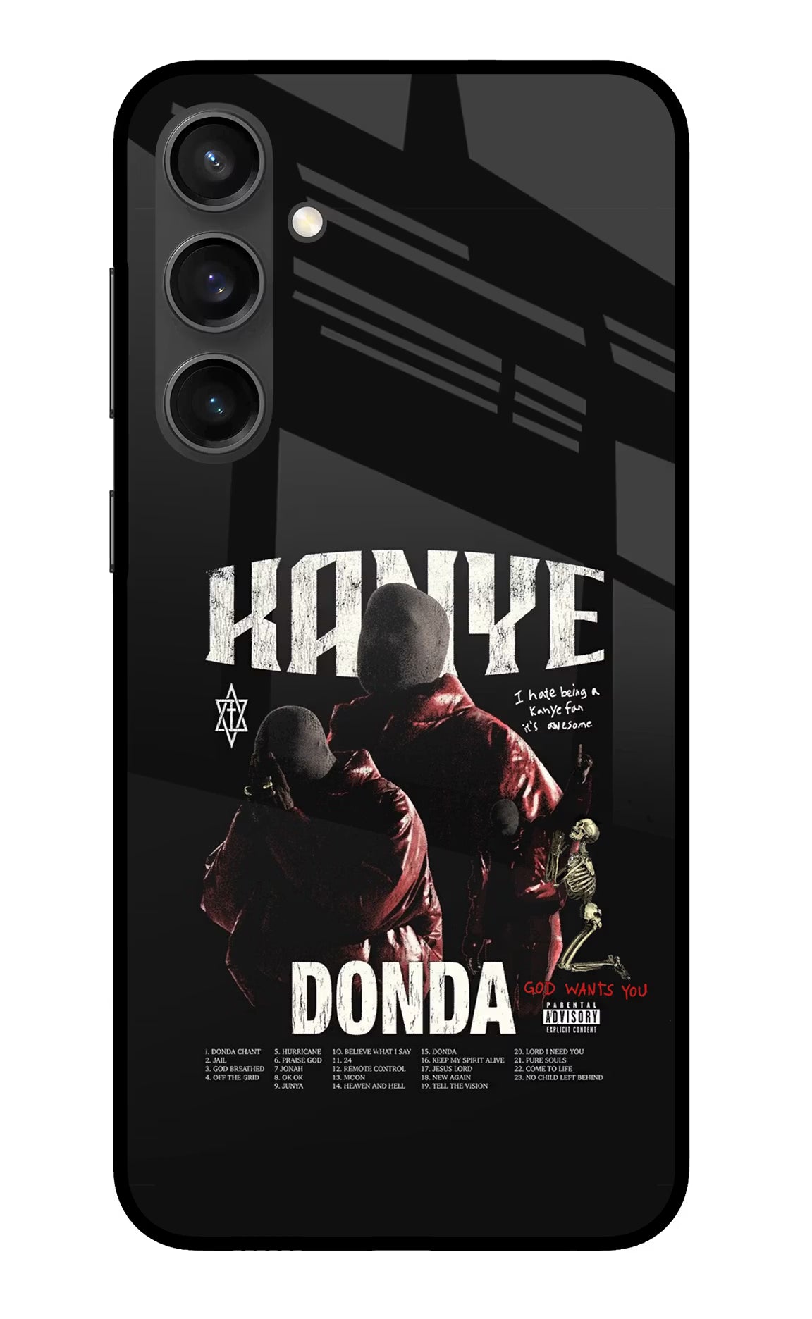 Donda Kanye West Samsung S23 FE 5G Glass Case Back Cover by Casekaro