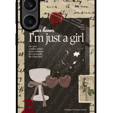 I am just a girl Samsung S23 FE 5G Glass Case