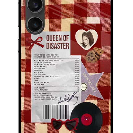 Queen of Disaster Samsung S23 FE 5G Glass Case Back Cover by Casekaro