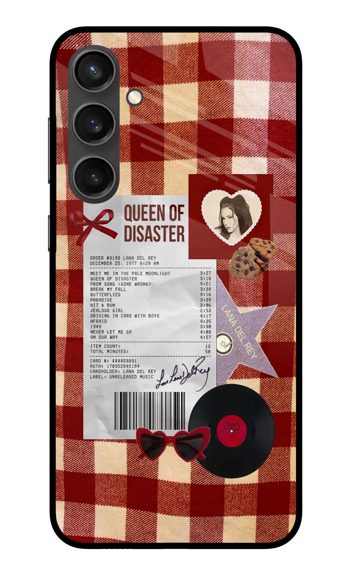 Queen of Disaster Samsung S23 FE 5G Glass Case Back Cover by Casekaro