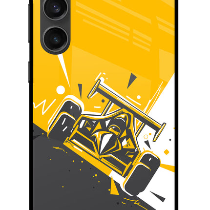 Track King Samsung S23 FE 5G Glass Case Back Cover by Casekaro