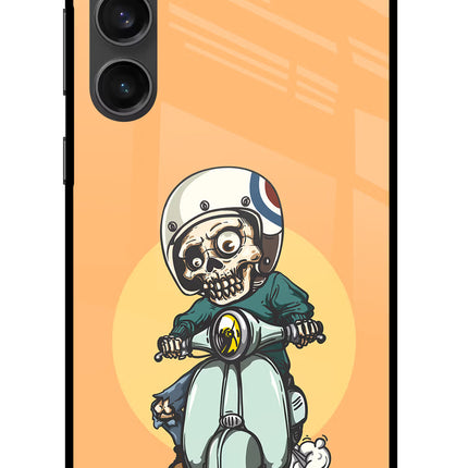Undead Biker Samsung S23 FE 5G Glass Case Back Cover by Casekaro