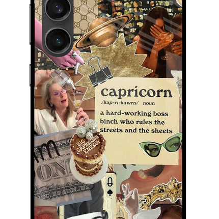 Capricorn Zodiac Samsung S23 FE 5G Glass Case