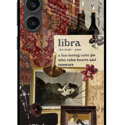 Libra Zodiac Samsung S23 FE 5G Glass Case Back Cover by Casekaro