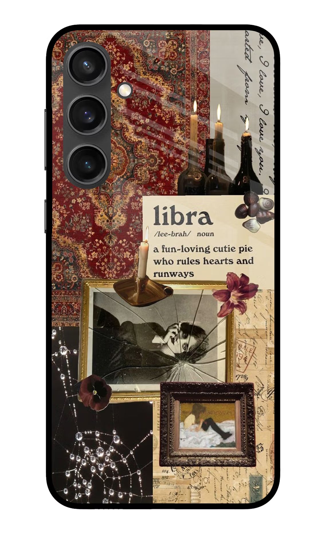 Libra Zodiac Samsung S23 FE 5G Glass Case Back Cover by Casekaro
