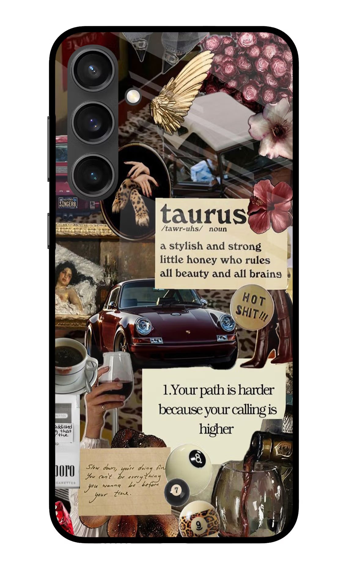 Taurus Zodiac Samsung S23 FE 5G Glass Case Back Cover by Casekaro