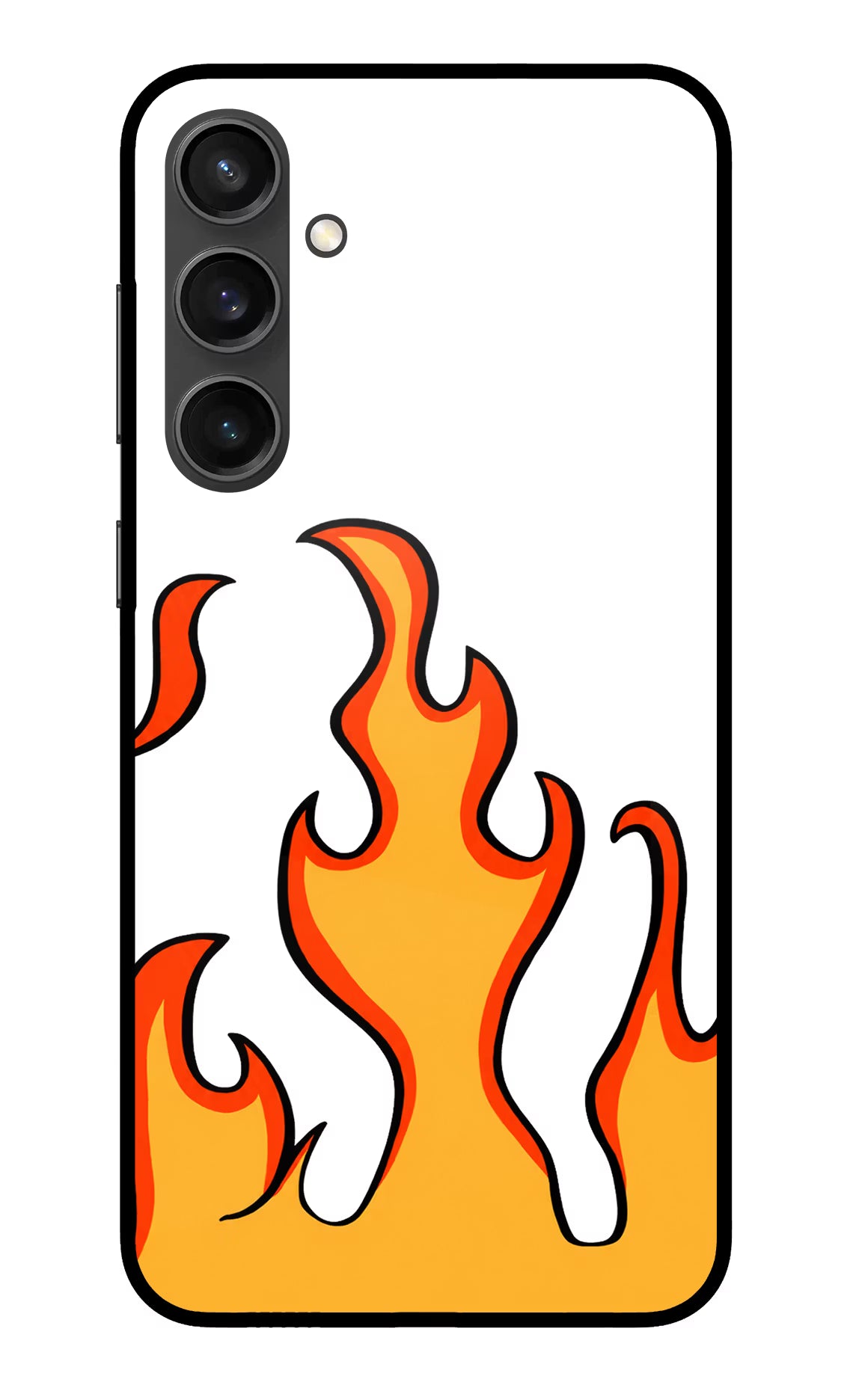 Fired Up – White Samsung S23 FE 5G Glass Case